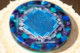 Large Sri Yantra Orgonite Plate for 3rd Eye Activation