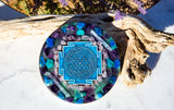 Large Sri Yantra Orgonite Plate for 3rd Eye Activation