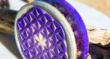 Violet Flame Orgone Flower of Life Plate | Cosmic Connection