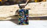 Large Orgone Necklace for EMF Protection with Shungite and Smoky Quartz