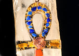 Crystal necklace made with Lapis Lazuli, Tigers Eye, Red Jasper and Elite Shungite