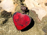 Ruby Heart Pendant ~ Violet Flame Orgone Necklace ~ Orgone Shungite Pendant