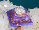 Orgone Pyramid | Sweet Dreams Crystal Pyramid | Violet Flame Orgone